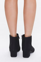 Faux Suede Block Heel Booties