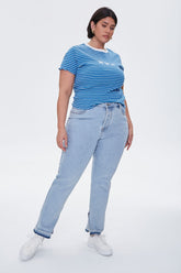 Plus Size Release-Hem Jeans