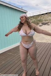 Plus Size Tiger Print String Bikini Bottoms