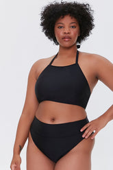 Plus Size High-Waist Bikini Bottoms