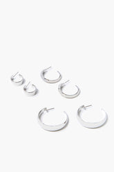 Wide-Band Hoop Earring Set
