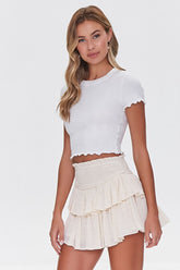 Tiered Ruffle Mini Skirt
