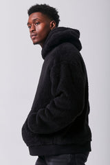 Faux Shearling Teddy Hoodie