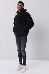 Faux Shearling Teddy Hoodie