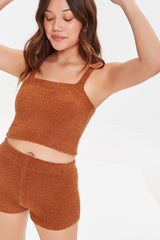 Fuzzy Knit Cropped Cami