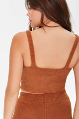 Fuzzy Knit Cropped Cami