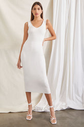 Ribbed Sweater-Knit Dress