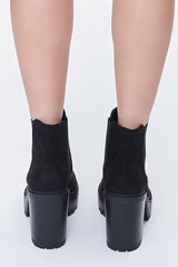 Faux Suede Lug Chelsea Booties