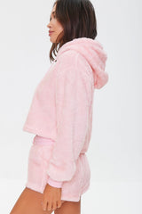 Plush Drawstring Lounge Hoodie