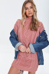 Cable Knit Sweater Mini Dress