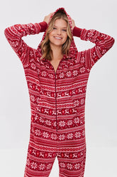 Fleece Fair Isle Pajama One-Piece