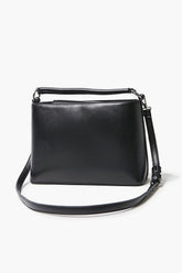 Structured Faux Leather Satchel