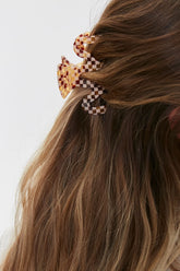 Checkered Hair Claw Clip