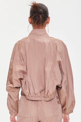 Cropped Raglan-Sleeve Windbreaker