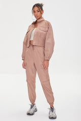 Cropped Raglan-Sleeve Windbreaker