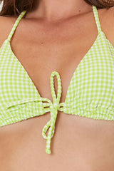 Gingham Triangle Bikini Top