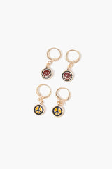 Ron Bass Peace Sign Earring Set
