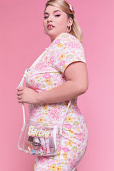 Barbie鈩?Graphic Clear Crossbody Bag