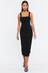 Leg-Slit Midi Dress