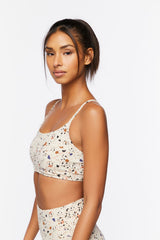 Terrazzo Print Sports Bra