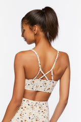 Terrazzo Print Sports Bra