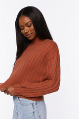 Ribbed Mock Neck Sweater
