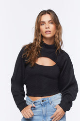 Turtleneck Combo Top