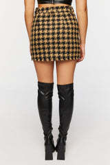 Tweed Houndstooth Mini Skirt