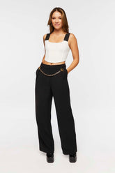 Toggle Chain High-Rise Trousers