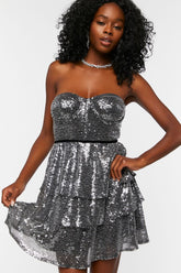 Sequin Sweetheart Mini Dress