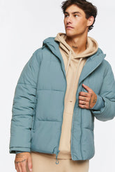 Zip-Up Hooded Puffer Jacket
