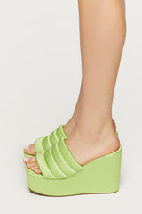 Satin Wrapped Platform Wedges