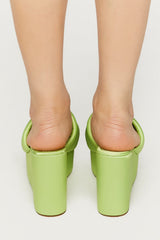 Satin Wrapped Platform Wedges