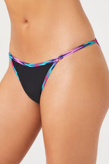 Chevron-Trim Bikini Bottoms