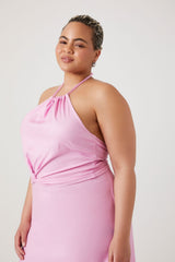 Plus Size Knotted Halter Top