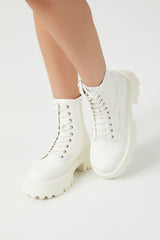 Faux Leather Lug-Sole Booties