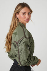 Cropped Bomber Jacket