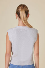Tortoiseshell Button Sweater Vest