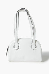 Faux Leather Bowler Bag