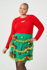 Plus Size Mesh Christmas Tree Skirt