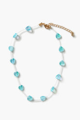 Girls Beaded Heart Necklace (Kids)