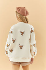 Disney Embroidered Bambi Pullover