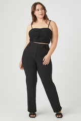 Plus Size High-Rise Trouser Pants