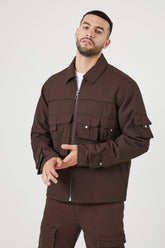 Zip-Up Cargo Trucker Jacket