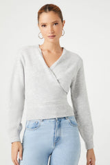 Tie-Back Wrap Sweater