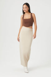 Chiffon Maxi Column Skirt