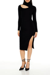 Cutout Sweater Midi Dress