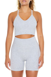 Seamless Strappy Longline Sports Bra