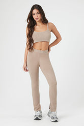 Sweater-Knit Straight Pants