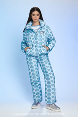 Hello Kitty Heart Print Puffer Jacket